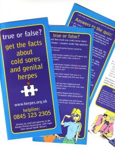Herpes questions in the True or False leaflet leaflets_true-or-false-about herpes- may-2010
