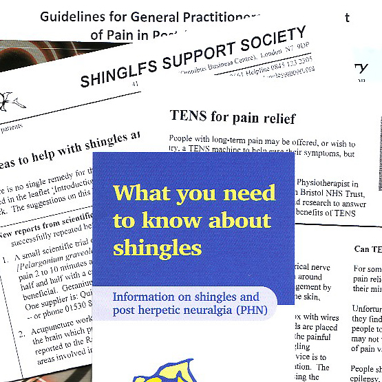 Shingles and post herpetic neuraliga information leaflets.